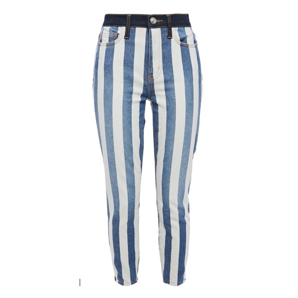 Current/Elliott Denim - Current/Elliott High Waist Stiletto Striped Jeans